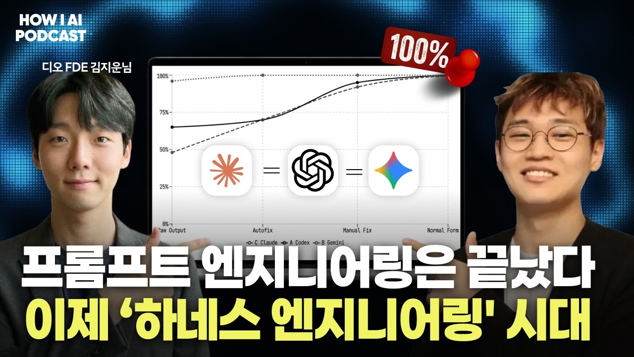 상위 1% AI 네이티브들은 프롬프트 안쓰고 '하네스 깎기'에 수백시간 투자합니다. (DIO FDE 김지운님)