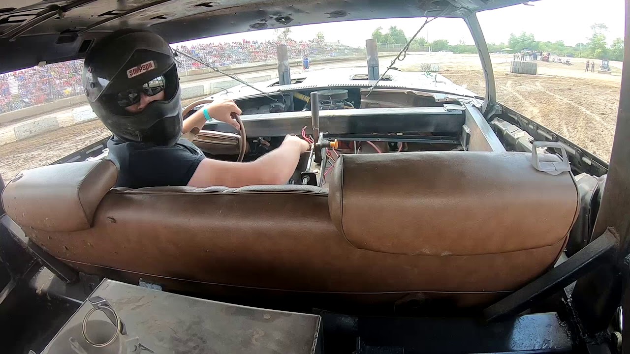 Kenosha County Fair Demolition Derby 2018 Full Size Heat 3 Joe Jackson In Car