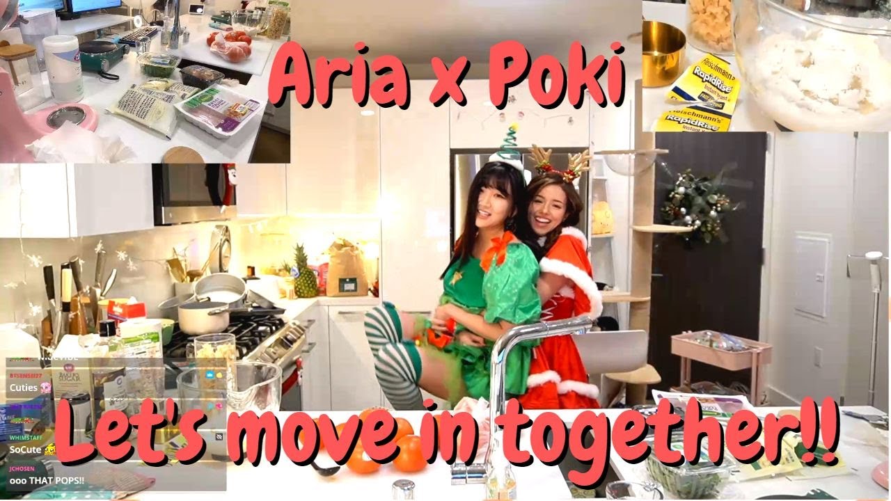 AriaSaki x Pokimane Cooking Stream | 