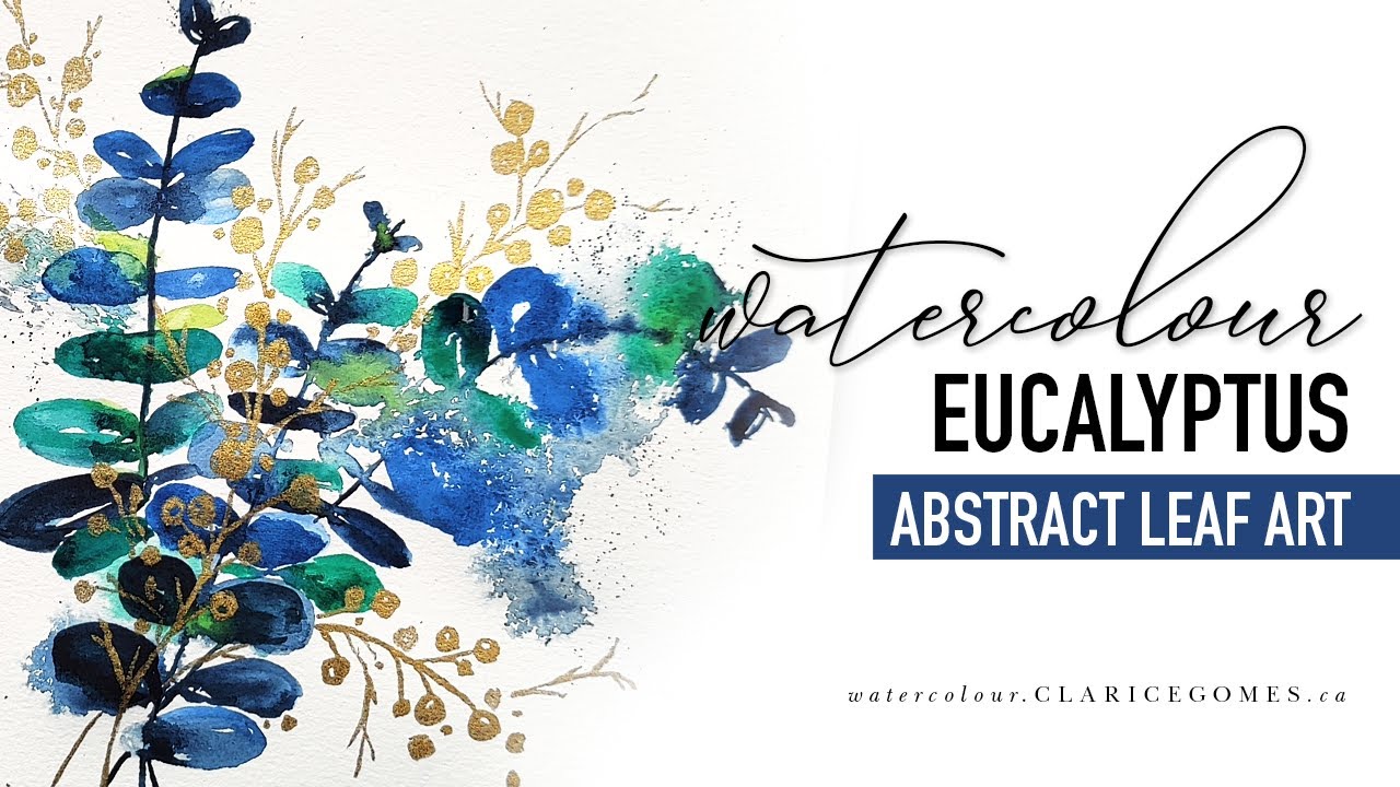 Painting Eucaluptus Leaf Art in Watercolour - Hello Clarice Tutorials