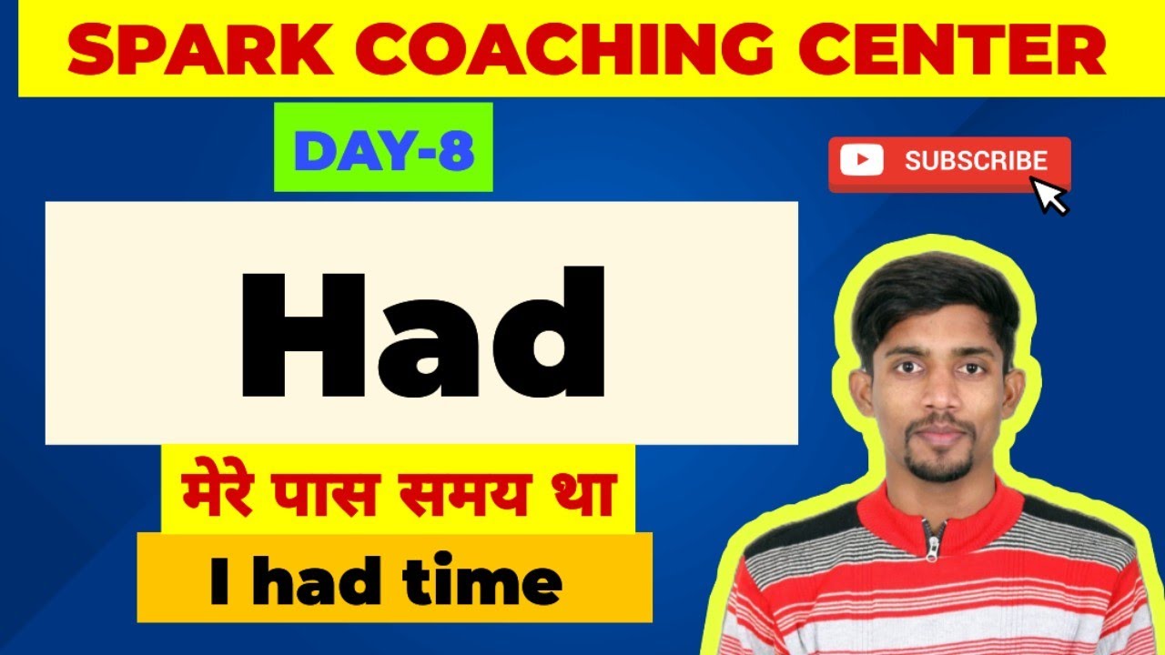 DAY- 8  || Use of Had || English Speaking Course 🗣️|| English || Practice