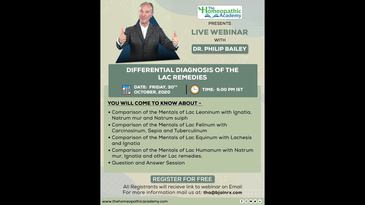 THA | Differential Diagnosis of Lac Remedies | Dr. Philip Bailey