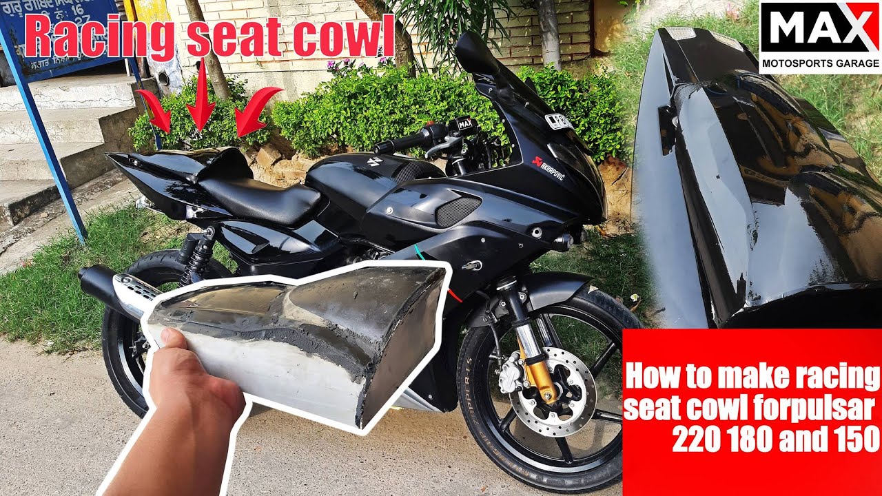 Pulsar 150  modified | Rear seat cowl making | DIY | single seater pulsar | Max motosports garage