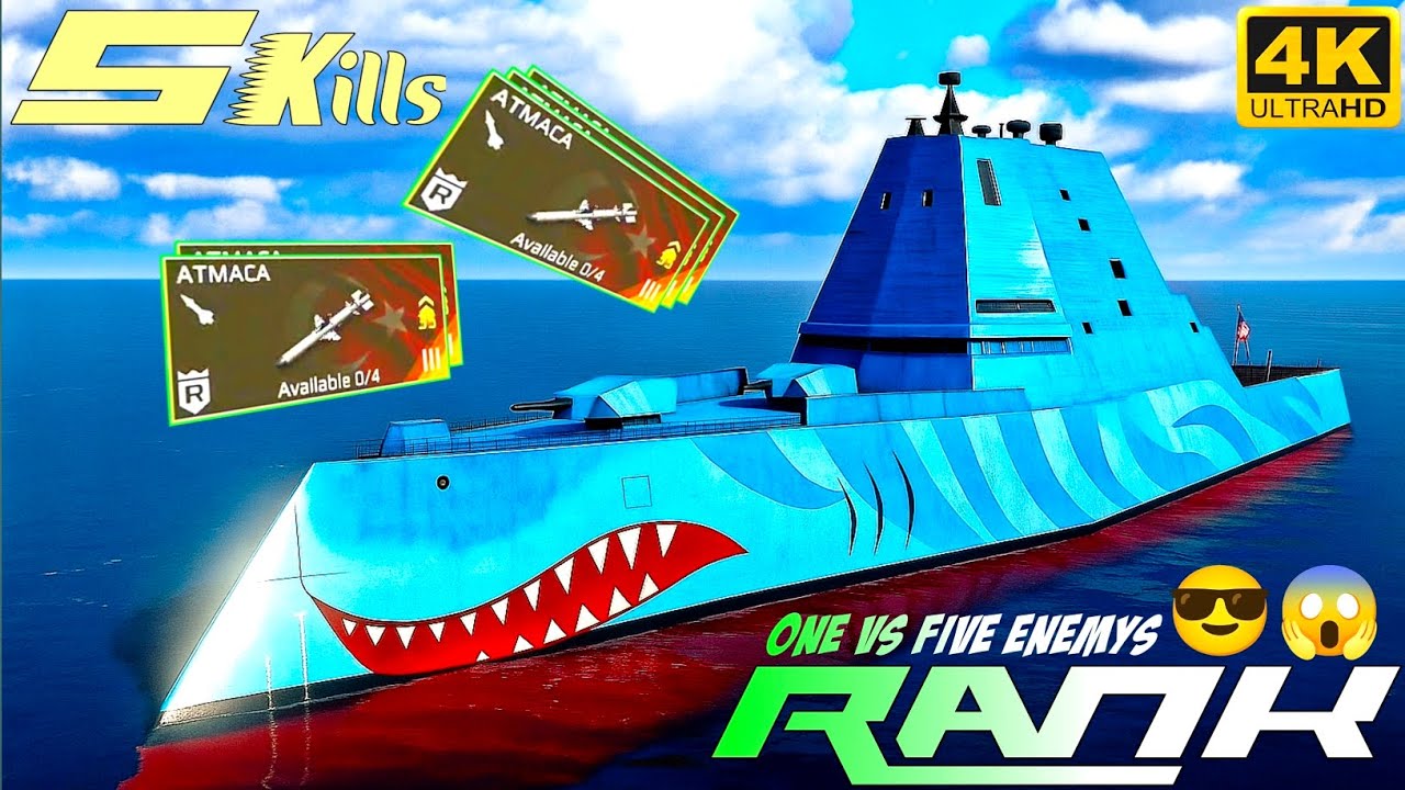 RANK MODE - 5 EPIC KILLS 🔥with ZUMWALT💀! Modern Warships