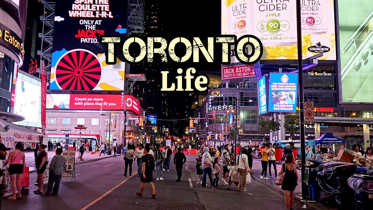 Toronto life in 2023 Downtown Toronto, Ontario, Canada 4K