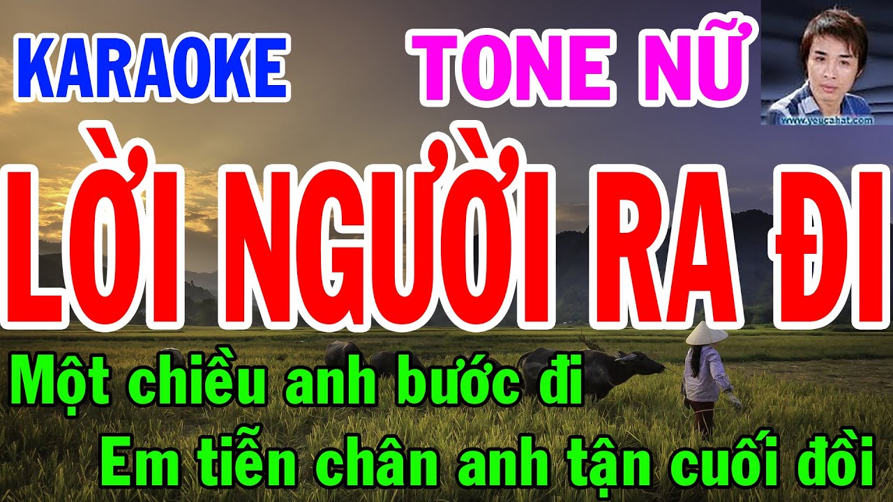 Karaoke  Lời Người Ra Đi  Tone Nữ  Nhạc Sống  gia huy beat