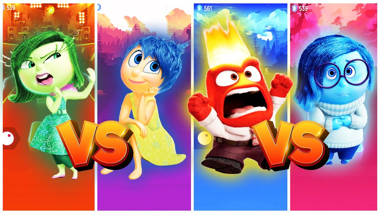 inside out 2 Disgust vs Joy vs Anger vs Sadnes tiles coffin dance