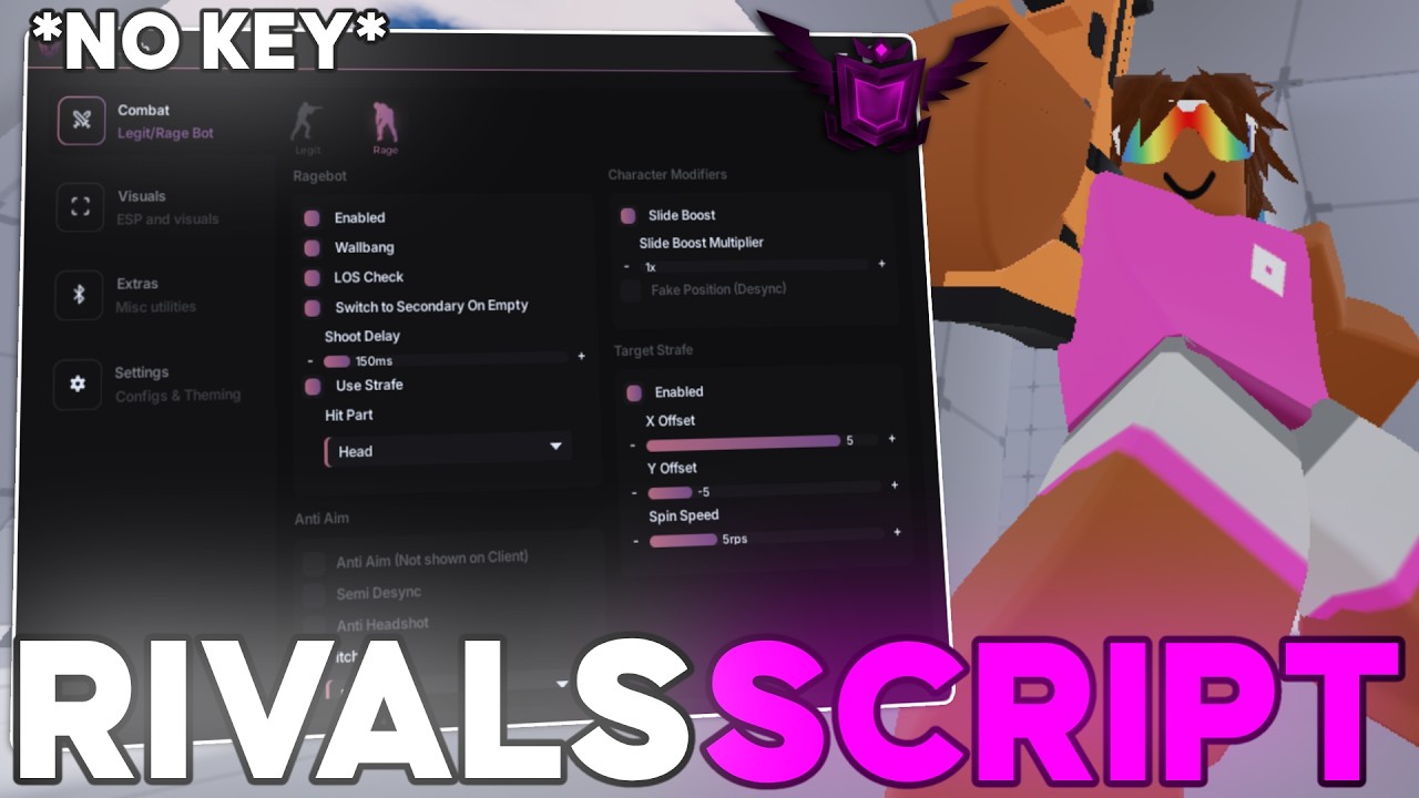 [🎯BEST] Rivals Script *NO KEY* Blatant, Legit, Ragebot, Unlock All + MORE!