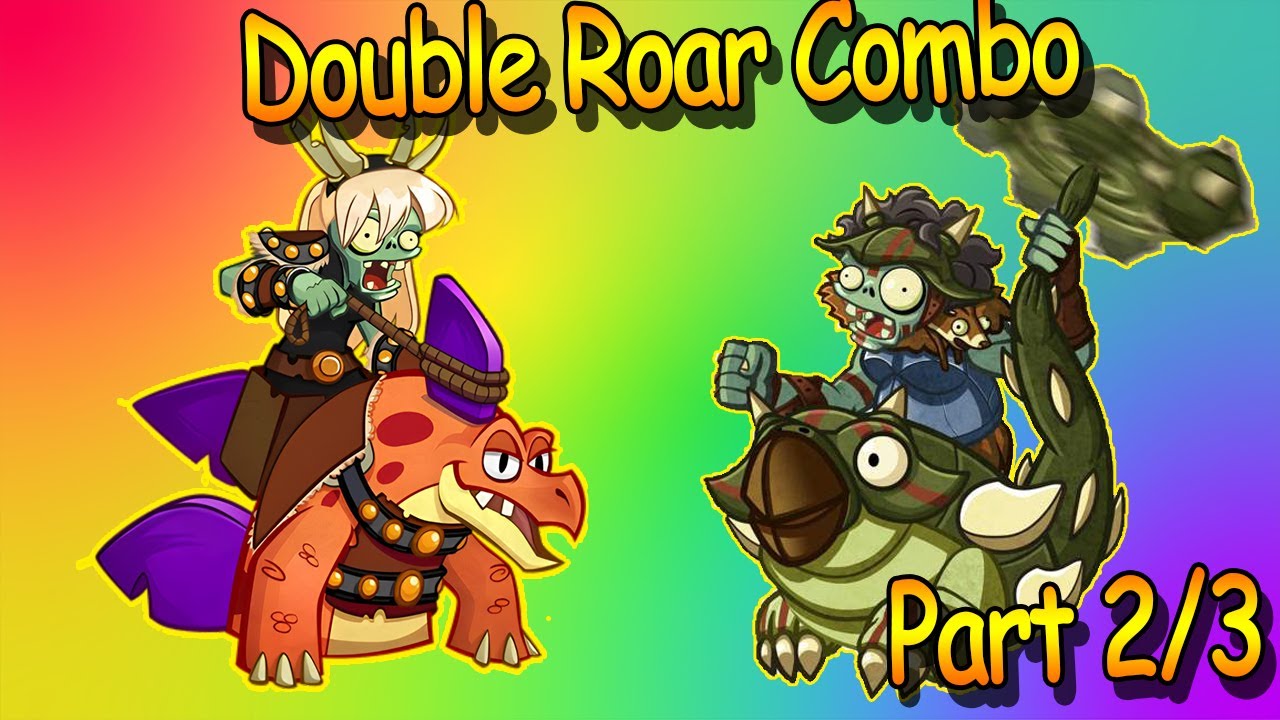 (Part 2) Tankylosaurus + Stompadon Roar Combo Is Actually Work!!! ♠ PvZ Heroes