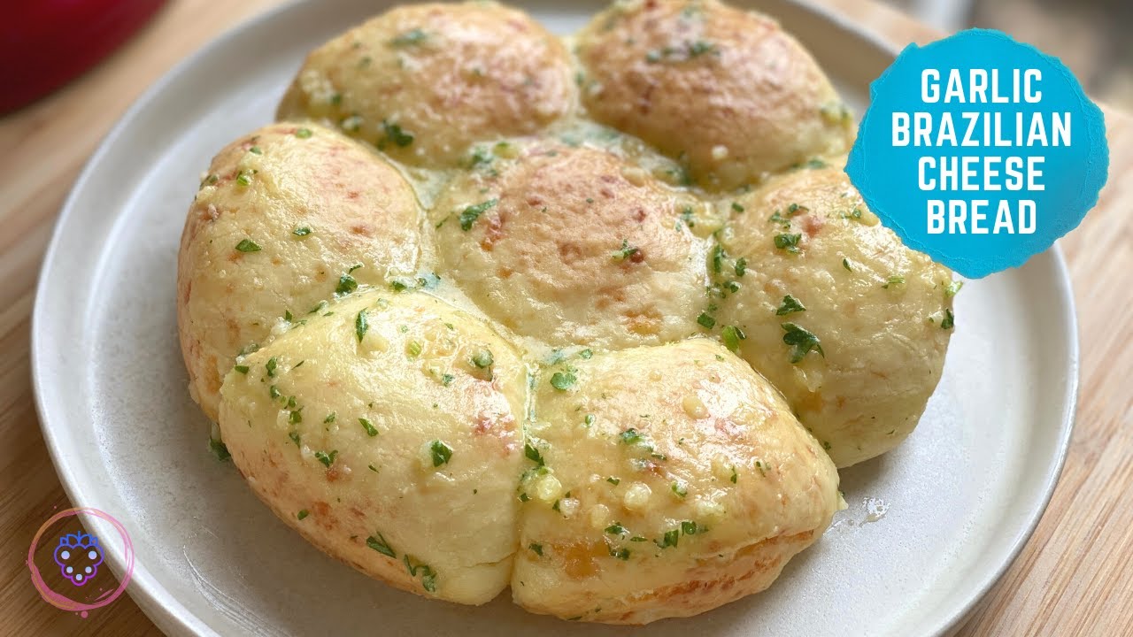 Garlic Mozzarella Brazilian Cheese Bread | Pão de queijo | Tapioca Flour | Brazil's#1 Bread + Garlic