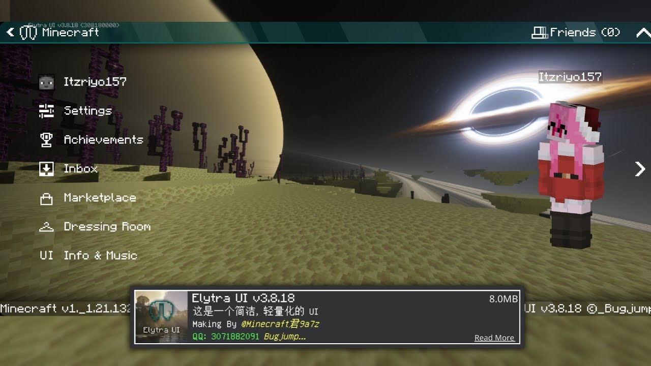 Elytra UI v3.8.18 Showcase - Minecraft Bedrock Edition