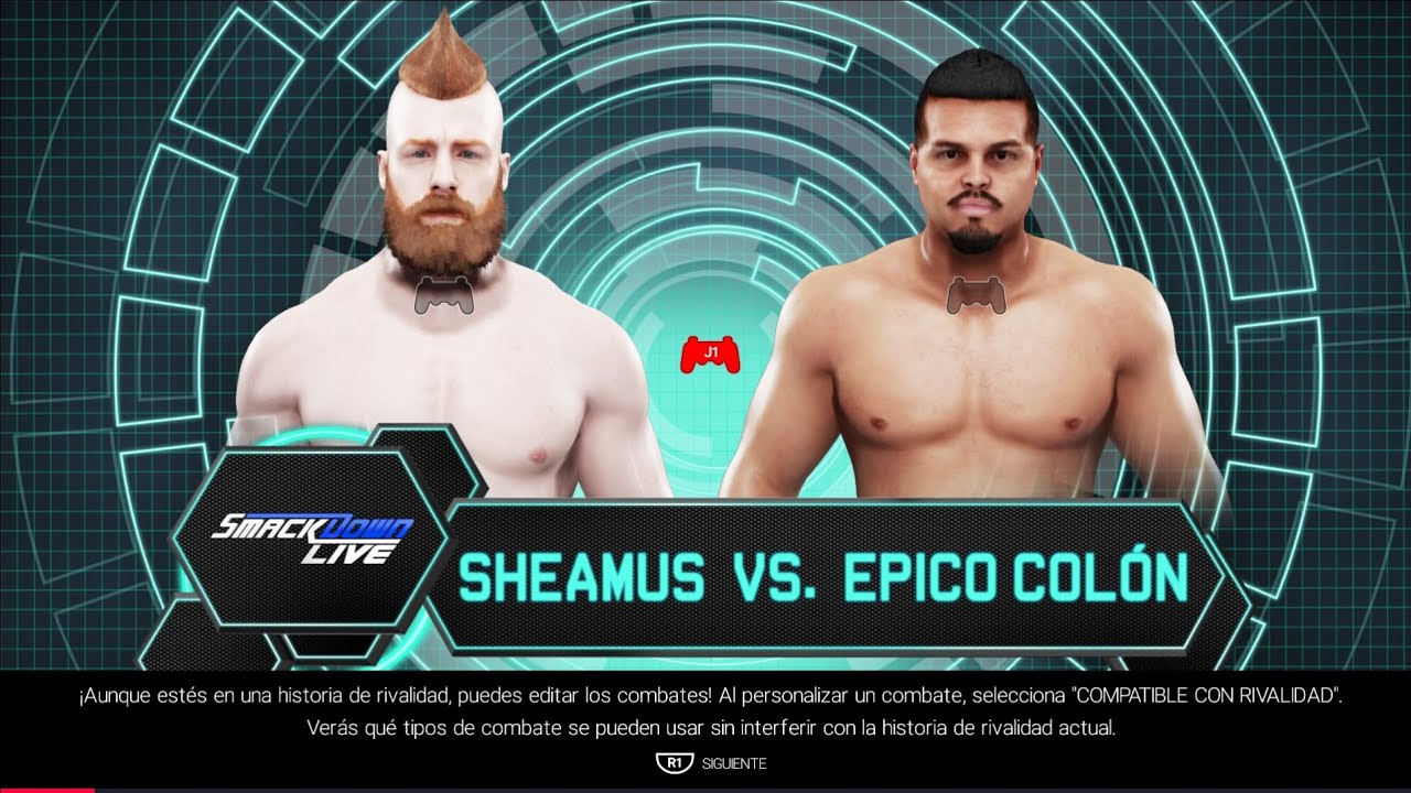 WWE 2k19 Sheamus vs Epico Colón 