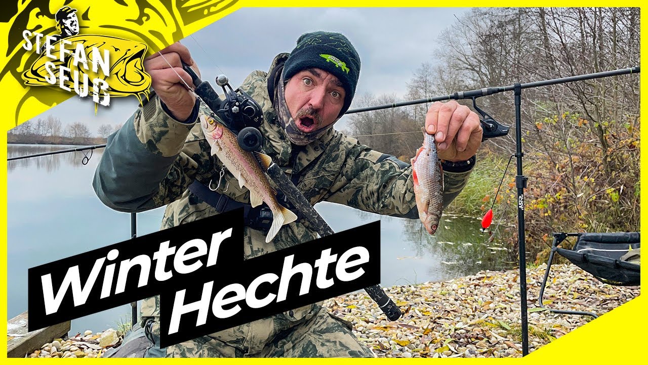 HECHT im WINTER | 24 STUNDEN am NEUEN GEW&Auml;SSER !! | K&ouml;derfisch gegen Gummifisch !!