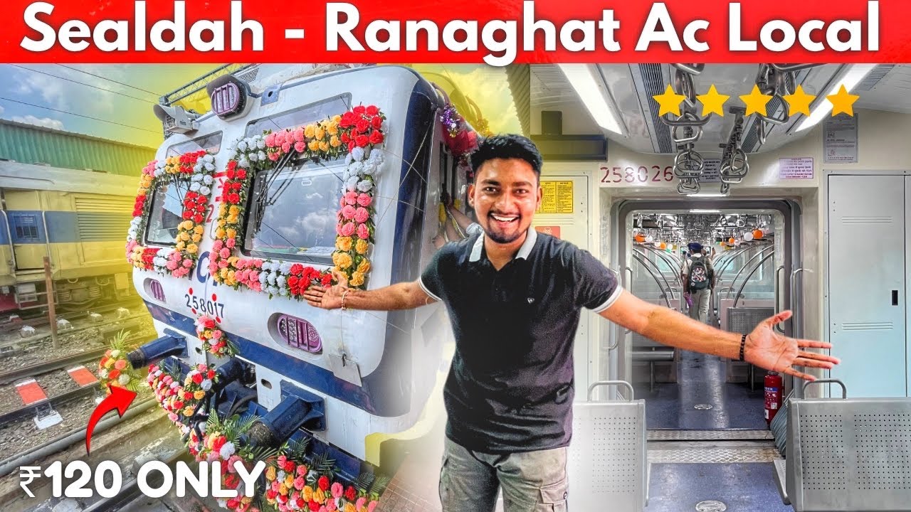 “New AC Local Train Inaugral Journey 🚂  Sealdah To Ranagaht | First Ride Experience & Full Tour”