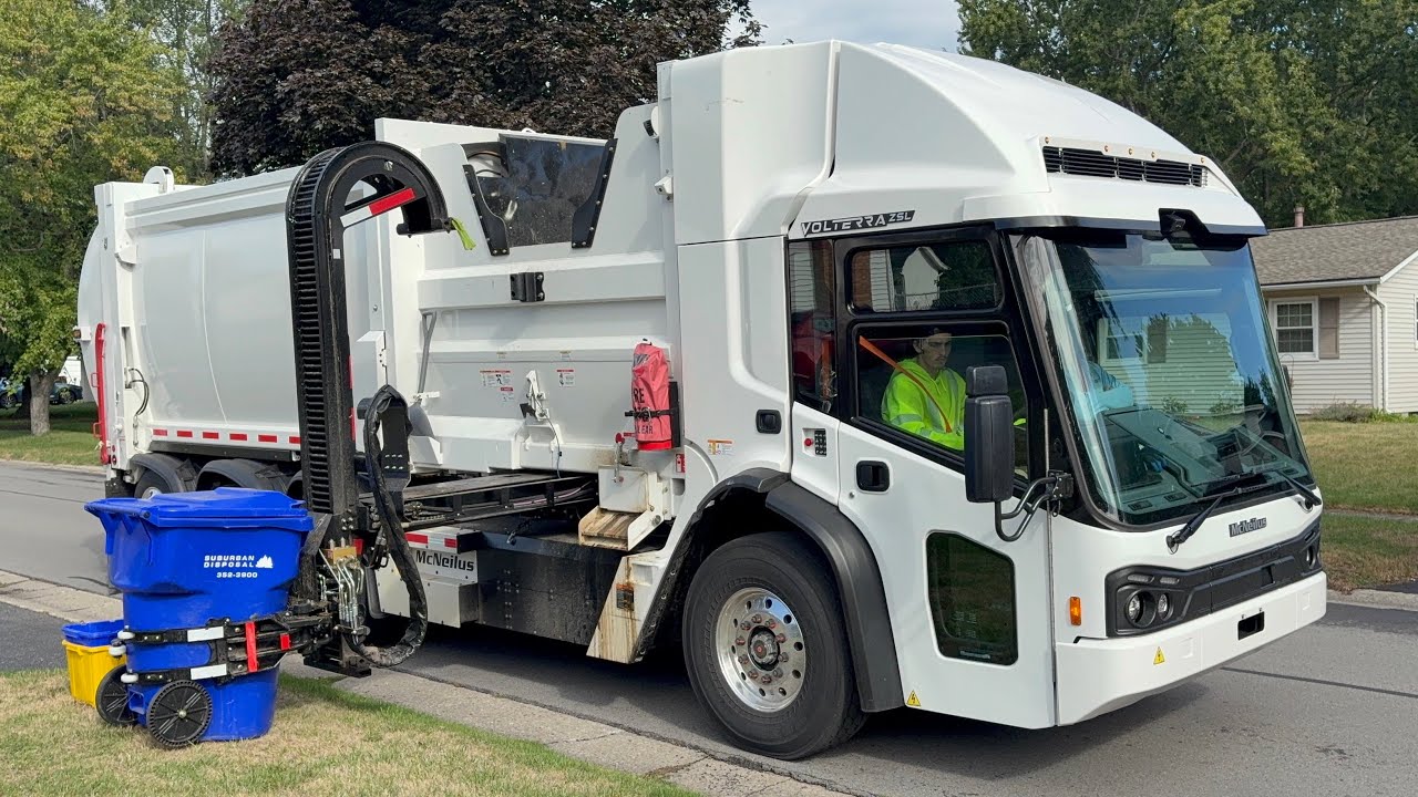 Electric McNeilus Volterra ZSL Garbage Truck In Action!