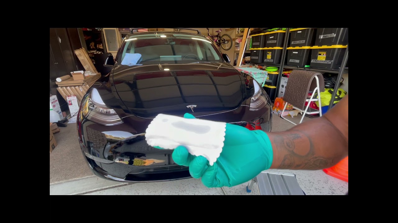 Tesla model y gets Cquartz uk ceramic coating from 510 mobile detail