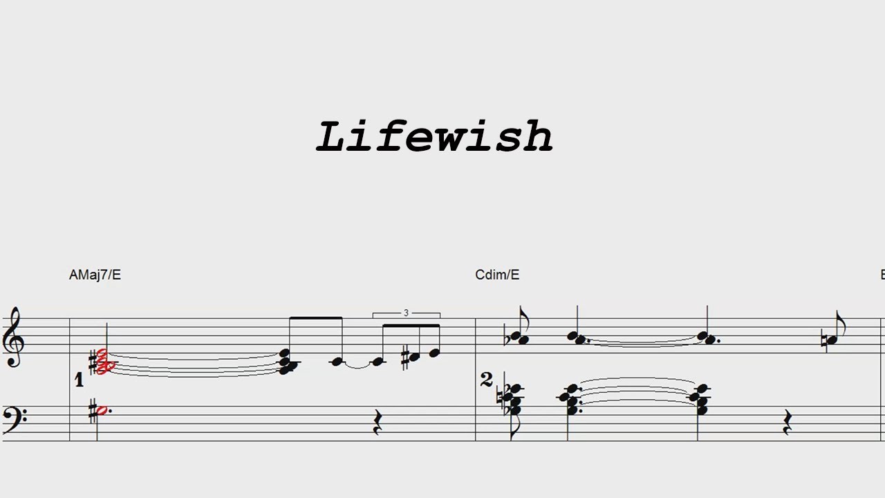 Lifewish - ModJazz - Piano sheet music