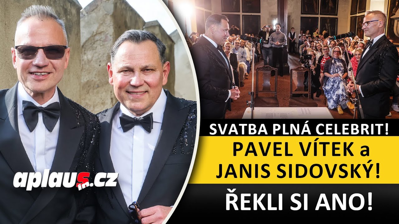 Svatba plná celebrit! Pavel Vítek a Janis Sidovský si řekli ano! #svatba #karlstejn