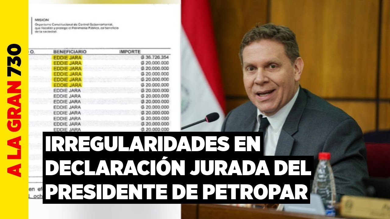Eddie Jara transfirió dinero de Petropar a su cuenta y sus gastos no cuadran, según la Contraloría