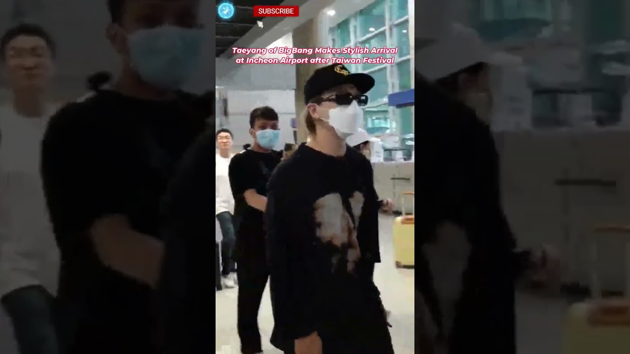 Taeyang's Trendy Entrance at Incheon Airport - BigBang Member Returns!