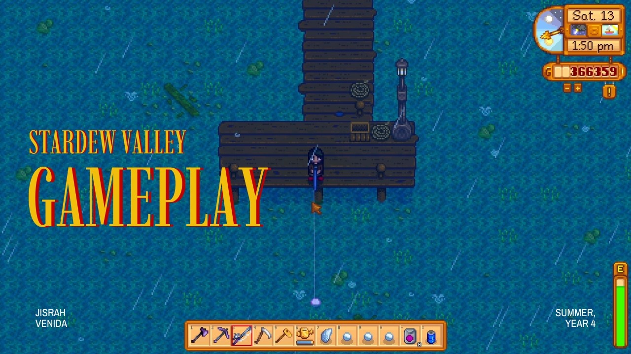 🎮💚chill stardew valley gameplay for studying, relaxing, etc | one day in summer, year 4 ( ⸝⸝´ ᵕ `⸝⸝)