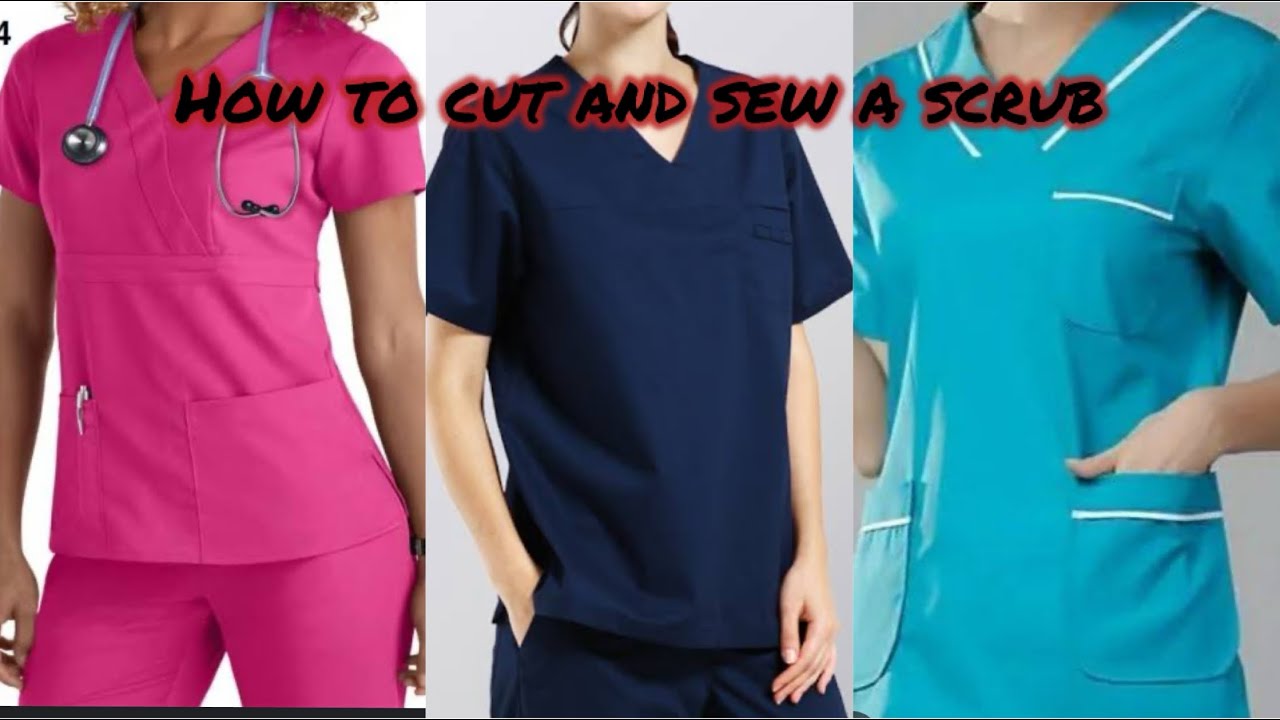 How to cut and sew a scrub/hospital wear easy method