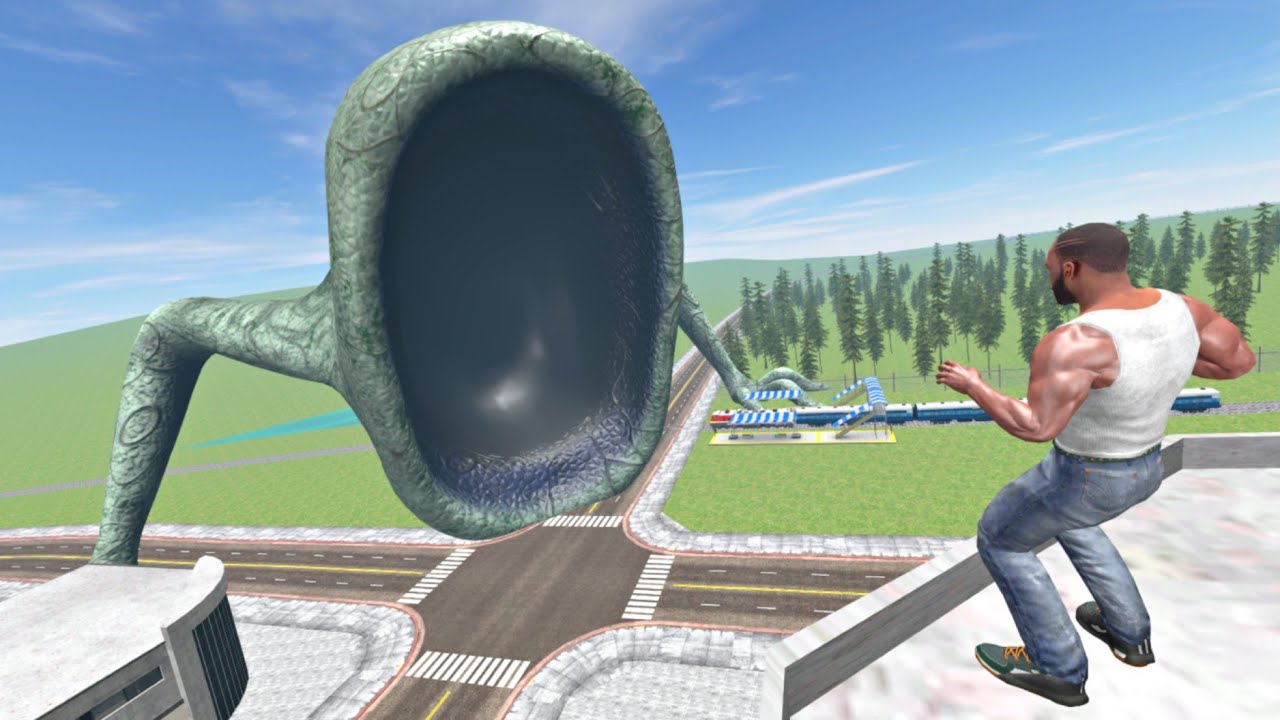 Franklin Found Giant Sea Eater in Indian Bike Driving 3D