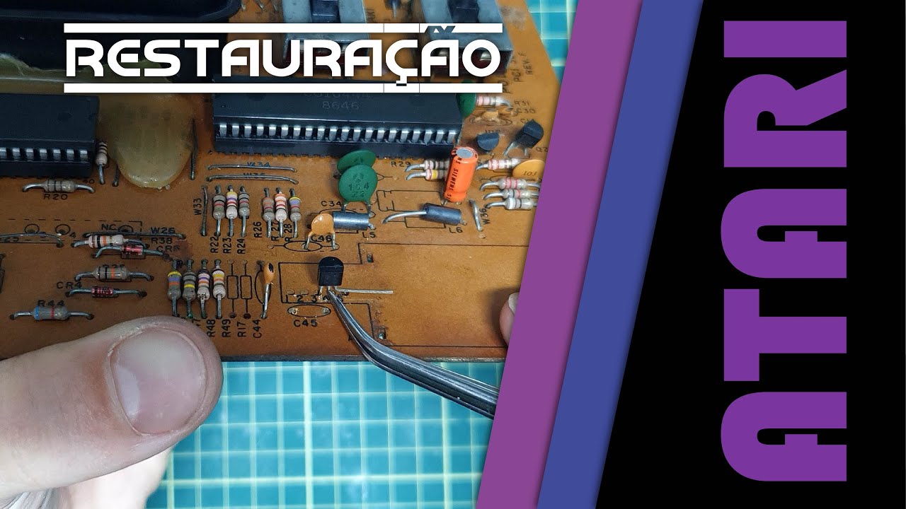 Atari 2600 - Restauração Total da Placa - AV Mod