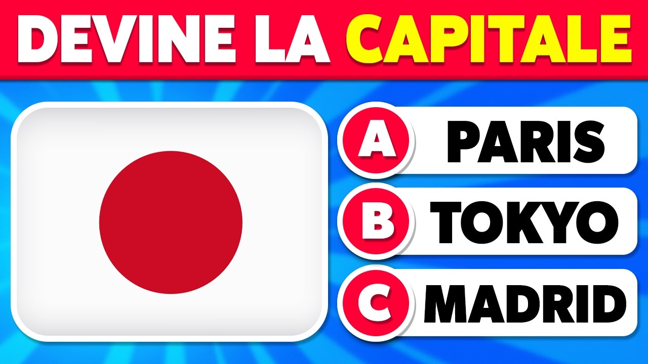 Devine 100 Capitales du Monde 🚩🌍 Facile, Moyen, Difficile, Impossible ✅ Quiz Culture Générale