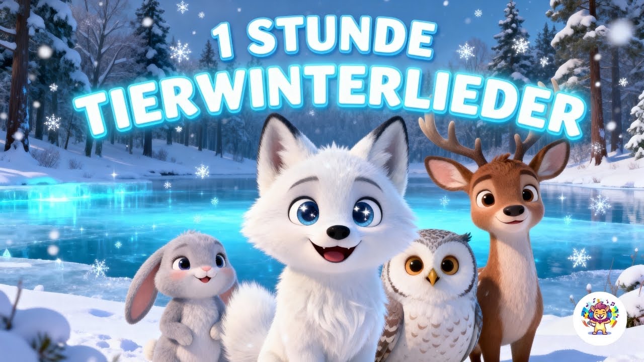 1 Stunde Tierwinterlieder für Kinder ❄️🐻 | Kindermusik mit süßen Tieren!