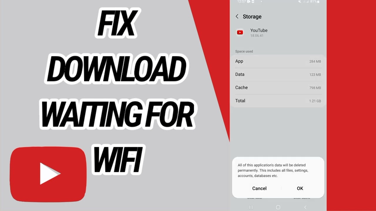 How To Fix And Solve Download Waiting For Wifi On Youtube