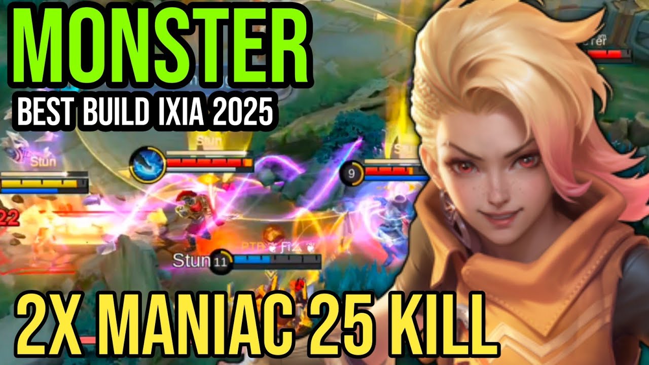 MANIAC 2X 25 KILL IXIA GAMEPLAY - BUILD IXIA TERSAKIT - MOBILE LEGENDS