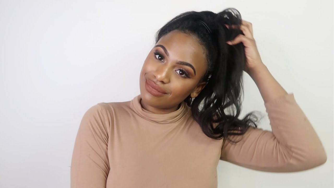 How to Install the Ponytail Blowout on Thick Hair | Kurly Klips
