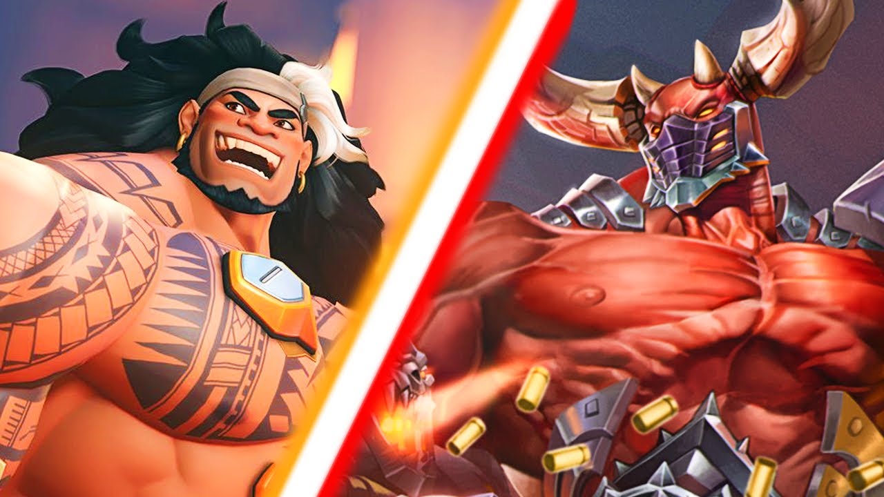 Mauga Vs Raum - Big-T*ttied Tanks - Paladins Vs Overwatch