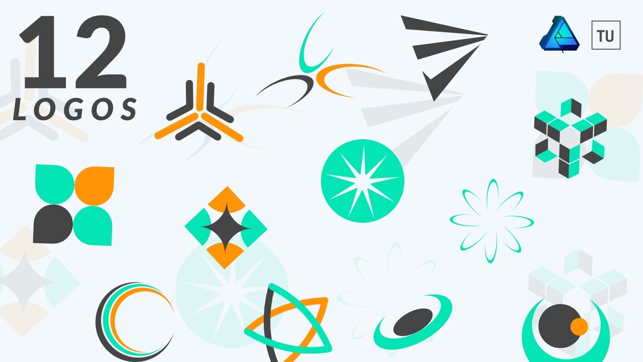 12 Logos Design In 11 Minutes Using Affinity Designer