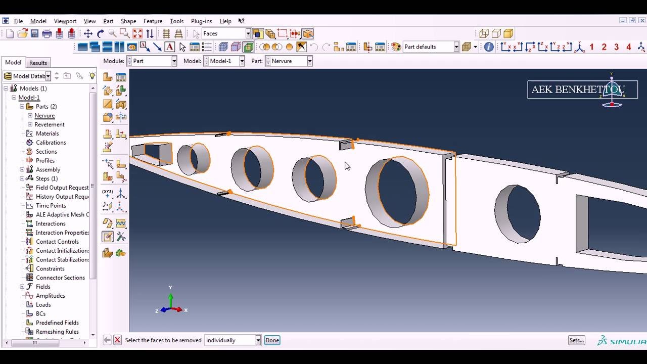 Numerical simulation of wing using ABAQUS ,Part2:creating differents part of wing from  sketch
