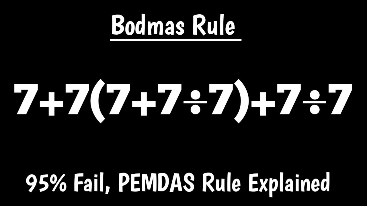 7+7(7+7÷7)+7÷7 | Is Maths Question Ne Students Ko Confuse Kar Diya #bodmas 