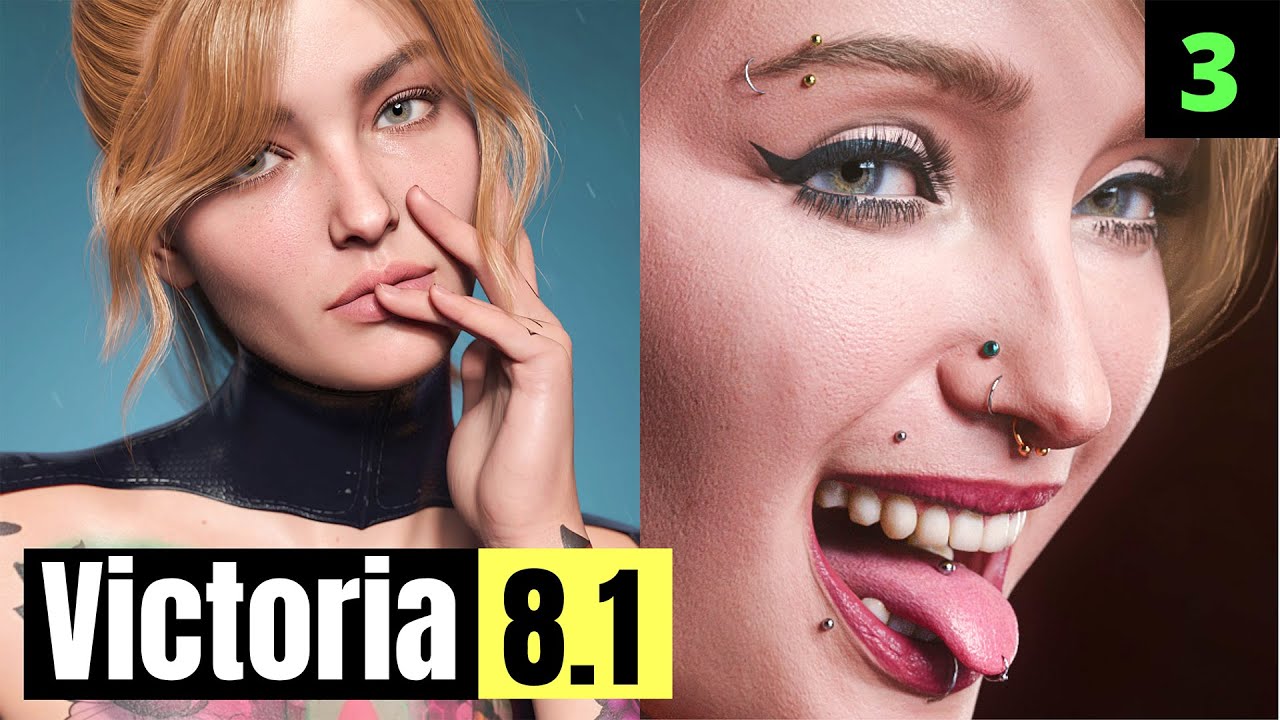 Daz Studio 4.15 | Victoria 8.1 bundle | Piercings for Genesis 8.1 Female