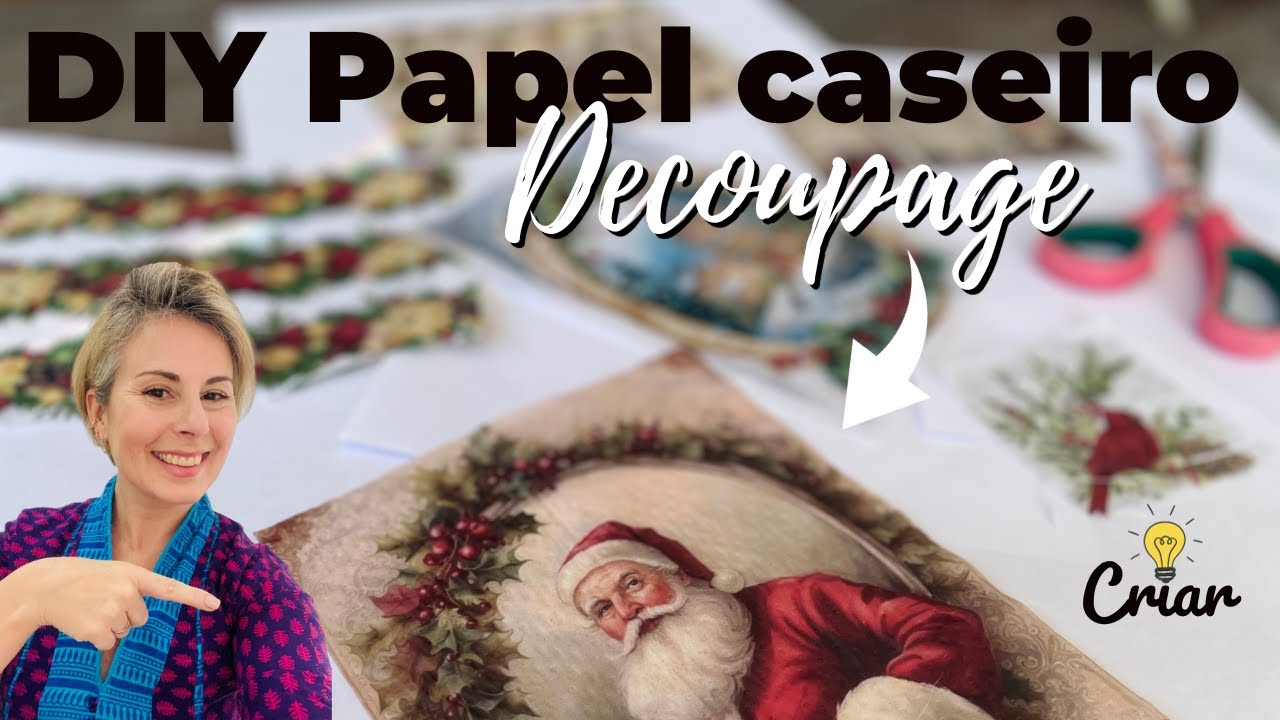COMO FAZER PAPEL PARA DECOUPAGE CASEIRO | Diy | Faça Você Mesmo!!!