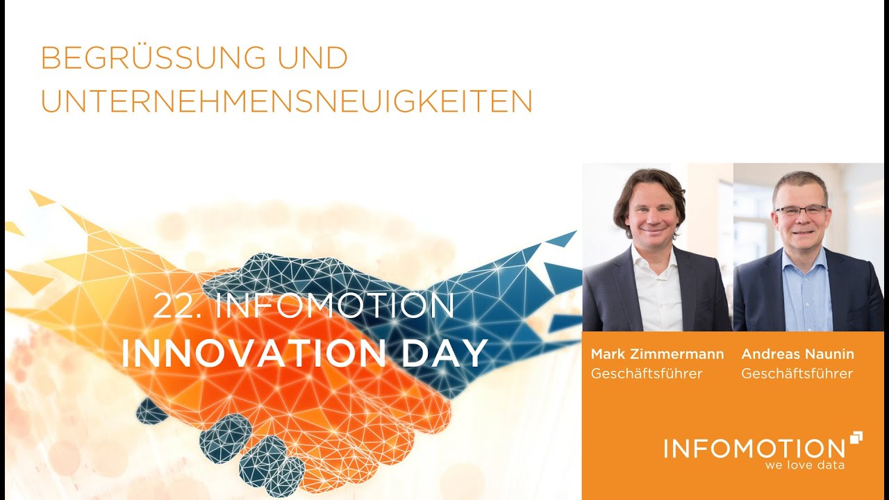 Begrüßung & Unternehmensneuigkeiten | 22. INFOMOTION Innovation Day