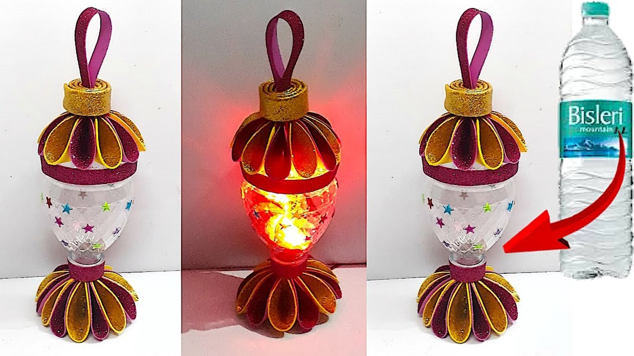 How to make Lantern/Tealight Holder from Waste plastic bottle | DIY Home Decorations Idea