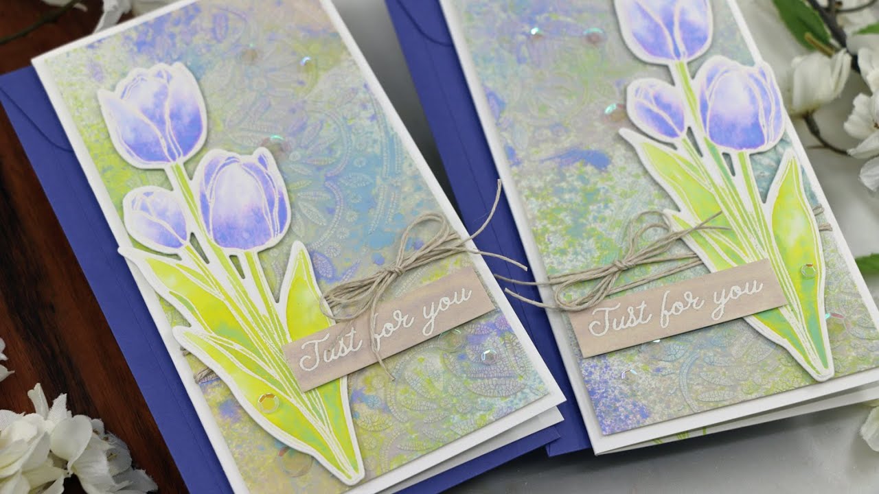Watercoloring with Distress Oxide Sprays & Crackle Spray Backgrounds