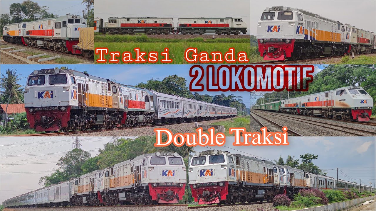 KERETA API MEMAKAI 2 LOKOMOTIF