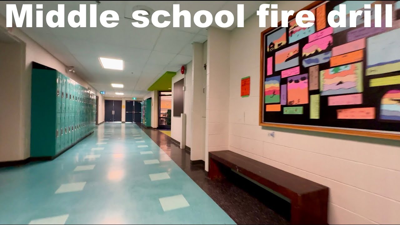 Middle school fire alarm drill