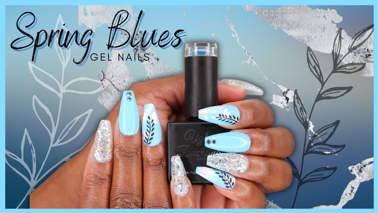 Spring Blues Gel Nails | Patrice Nailed It!