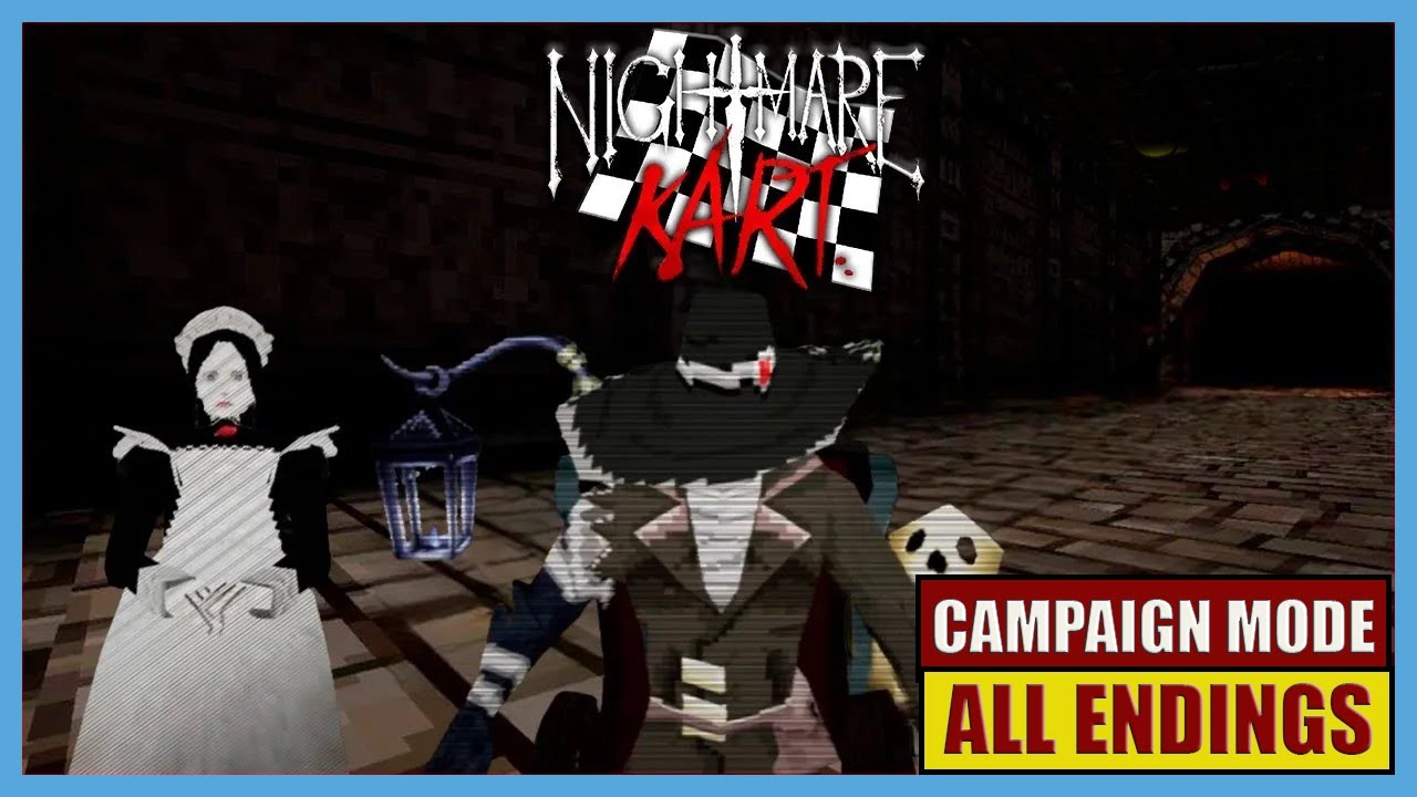Nightmare Kart - CAMPAIGN MODE 100% - ALL MOON SHARDS & ENDINGS | PC