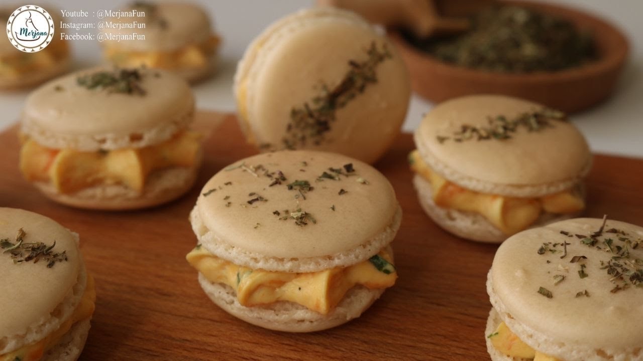 مملحات برستيج 2020: ماكارون مالح بحشوة | Smoked Salmon Macaron | Macarons salés au saumon fumé