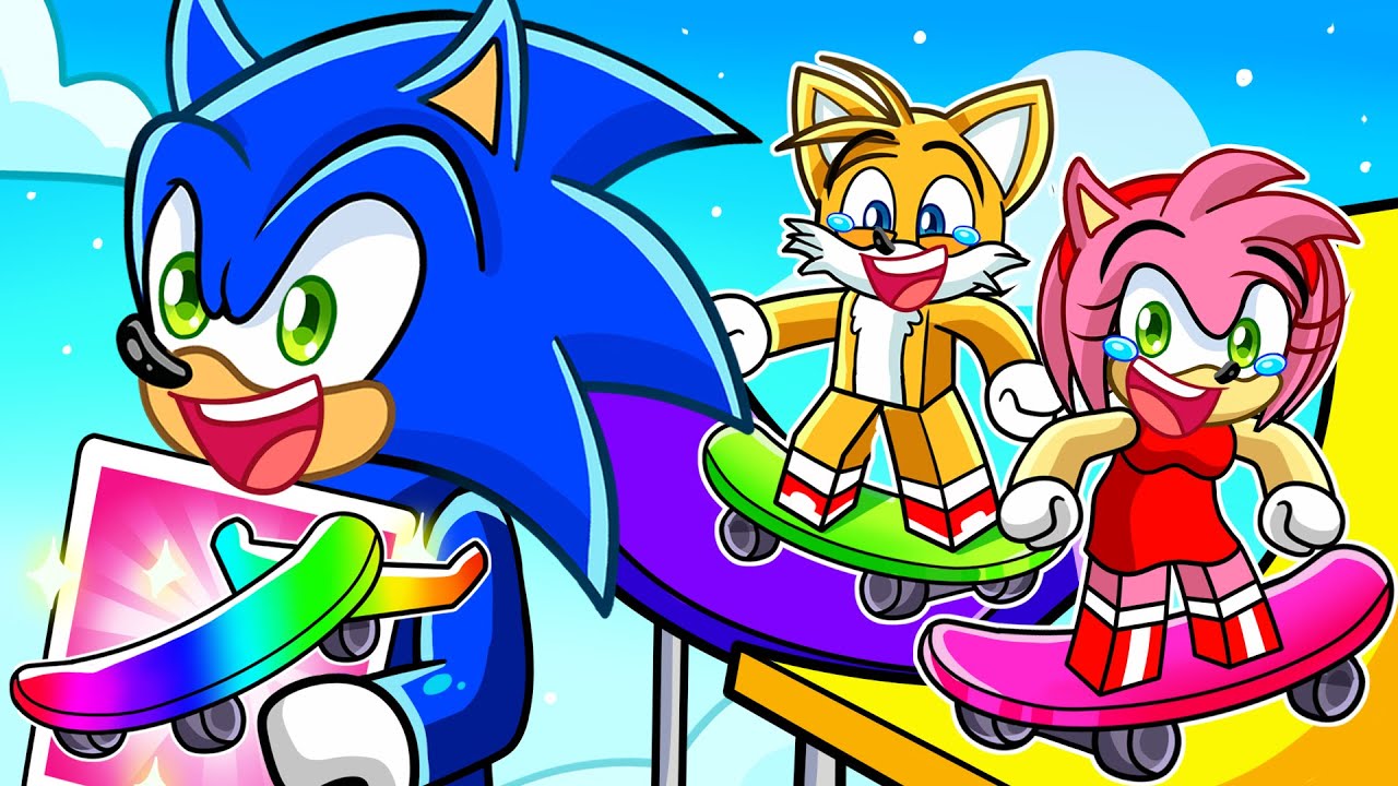 Me Hice Pasar por NOOB , Despúes Utilicé el SKATE de 100,000$ con SONIC, AMY Y TAILS en ROBLOX