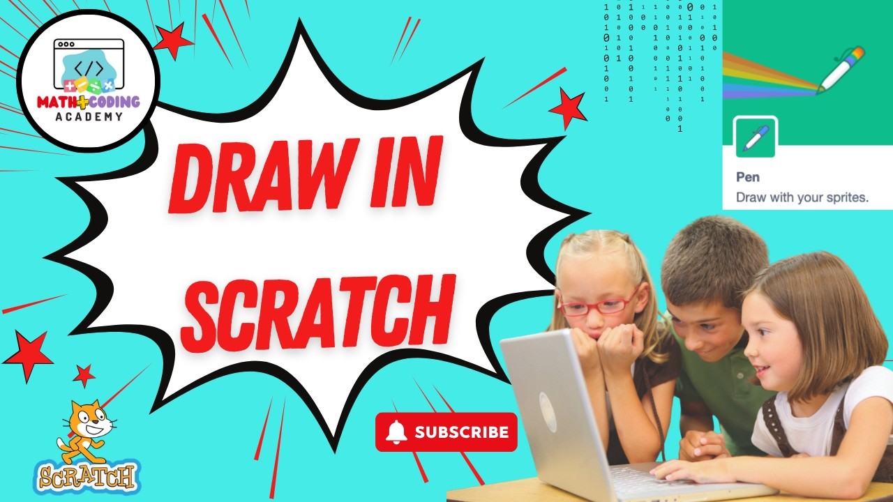 Scratch Pen Extension for Kids: Draw a Line + Square (Beginner Tutorial)