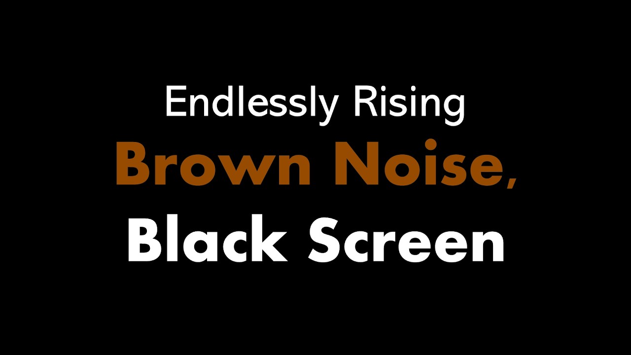 🔴 Endlessly Rising Brown Noise, Black Screen ↗️🟤⬛ • Live 24/7 • No mid-roll ads (Shepard Tone)